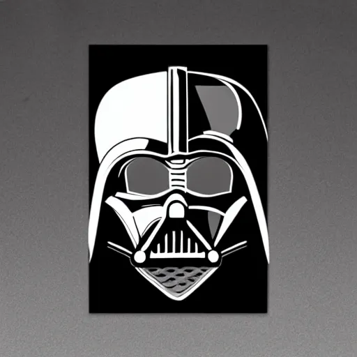 Image similar to Darth Vader designed in the style of Daft Punk