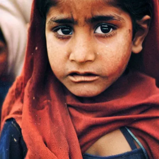 Image similar to selma hayek photograph, the haunting expression, a mixture of pain and resilience, of a child thought to be around 1 2, was dubbed the afghan girl. she became a symbol of war, displacement and defiance after american photographer steve mccurry captured her image in a refugee camp in peshawar, on the afghanistan - pakistan border.