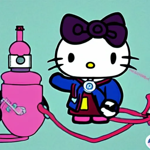 Image similar to Hello kitty as a Doctor Strange,