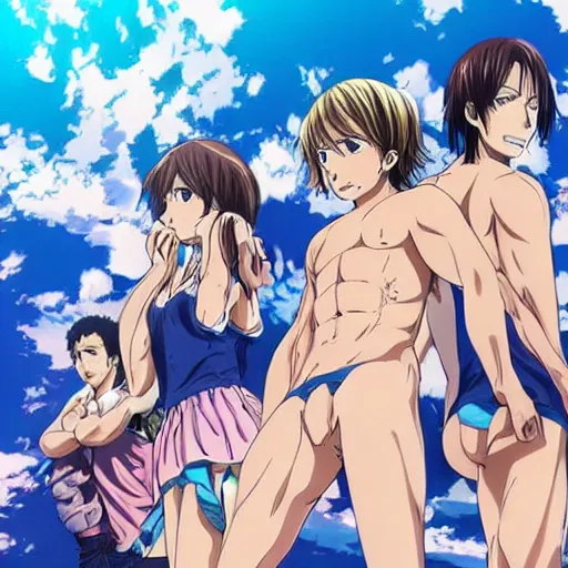 Prompt: grand blue dreaming anime.
