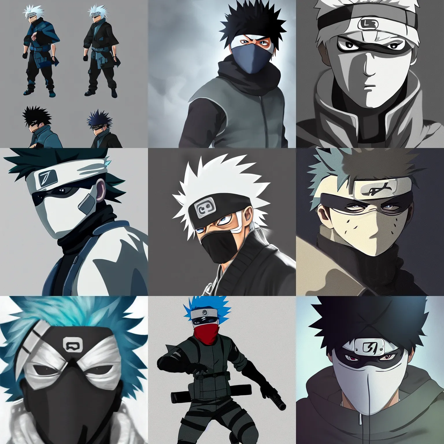 Hatake Kakashi without his mask ( Naruto ) Kurotashi - Illustrations ART  street