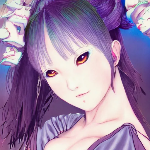 Image similar to portrait of dancer coping with mental illness, anime fantasy illustration by tomoyuki yamasaki, kyoto studio, madhouse, ufotable, trending on artstation