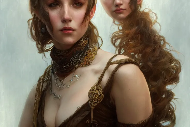 Image similar to a beautiful realistic portrait painting of liz katz as game of thrones character, intricate, elegant, highly detailed, digital painting, artstation, concept art, by krenz cushart and artem demura and alphonse mucha