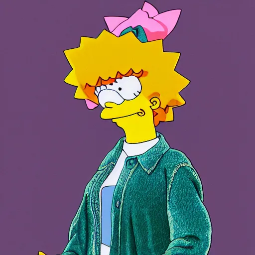 Image similar to photo of lisa simpson as a human, pentax k 1 0 0 0, 8 5 mm, f / 1. 3