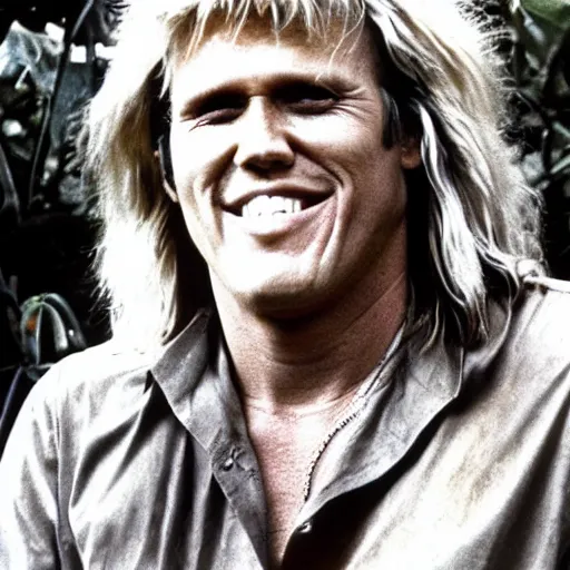 Image similar to gary busey as a hippie from the 7 0 s, photo from the 7 0 s