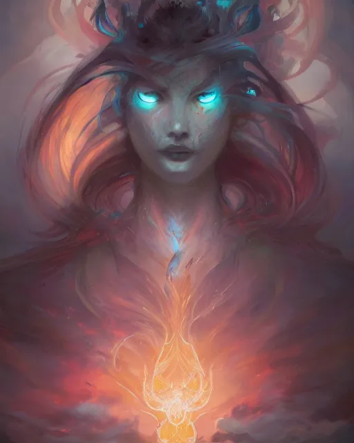 Image similar to portrait of a beautiful supernatural emanation, by pete mohrbacher and artgerm and wlop, digital art, highly detailed, intricate, fantasy, mystical, sharp focus, Trending on Artstation HQ, deviantart, unreal engine 5, 4K UHD image