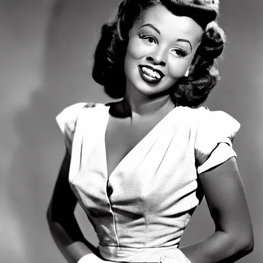 Image similar to photo of a beautiful 1 9 5 0 s black actress