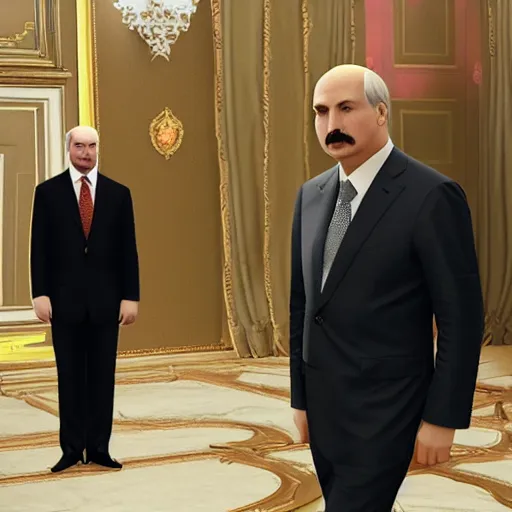 Image similar to Alexander Lukashenko in The Stanley Parable Ultra Deluxe