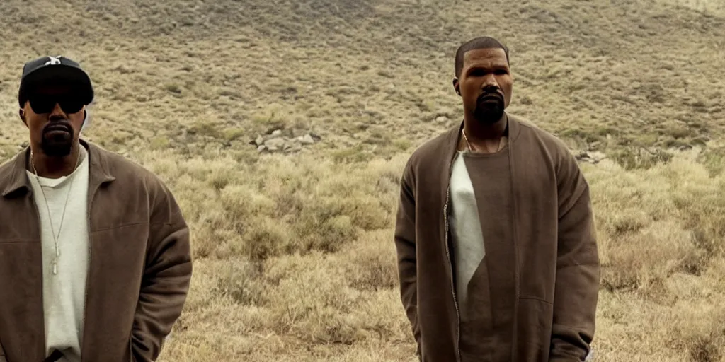 Image similar to Jamie Foxx as Kanye West in 'YE' (2023), movie still frame