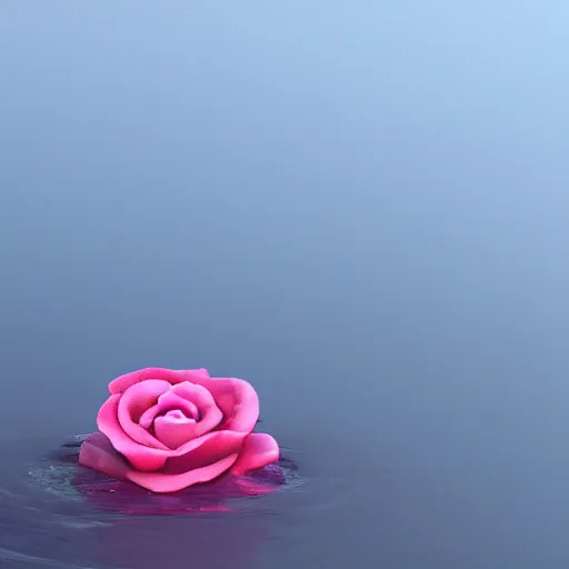 Image similar to rose made of water, 4k, realistic, cinematic lighting