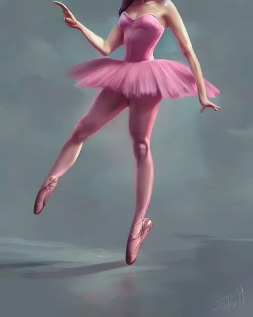 Image similar to tom cruise wearing a pink ballerina dress, dramatic lighting, digital art, artgerm, artstation