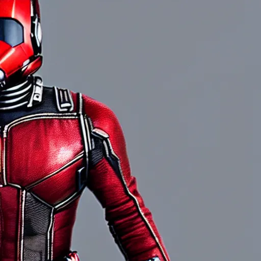 Image similar to ant-man with red hoodie, 4k realistic photo