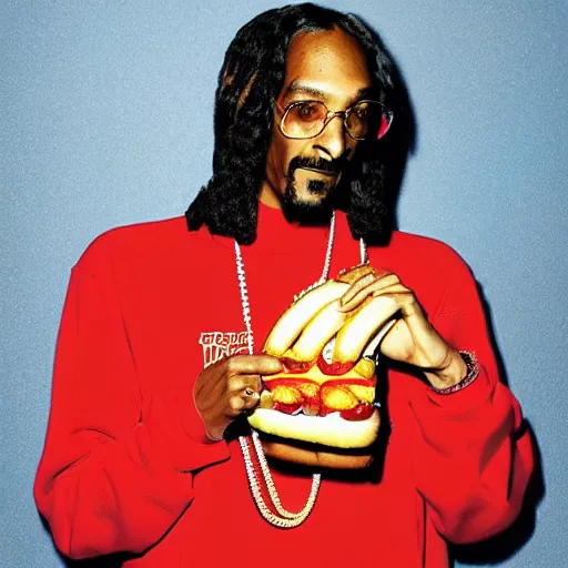 Image similar to photo of snoop dog as a delicious hot dog,