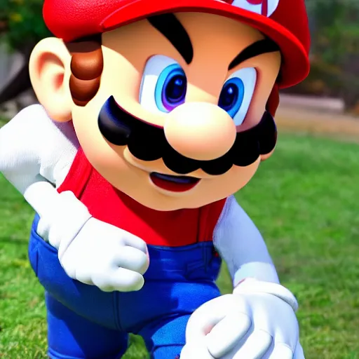 Prompt: Mario as a real person, highly detailed, high quality, HD, 4k, 8k, Canon 300mm, professional photographer, 40mp, lifelike, top-rated, award winning, realistic, sharp, no blur, edited, corrected, trending