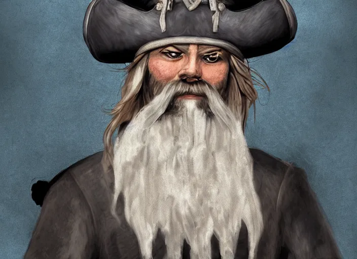 Prompt: a bearded pirate, digital art