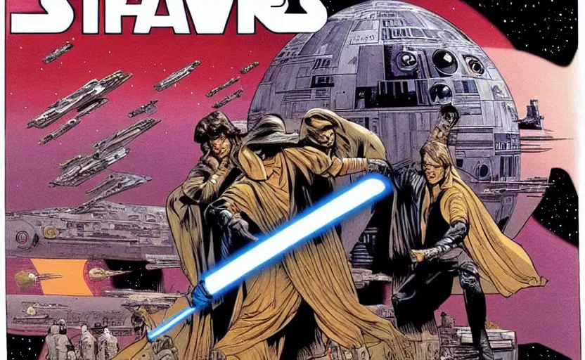 Image similar to Star Wars by Frank Miller Moebius