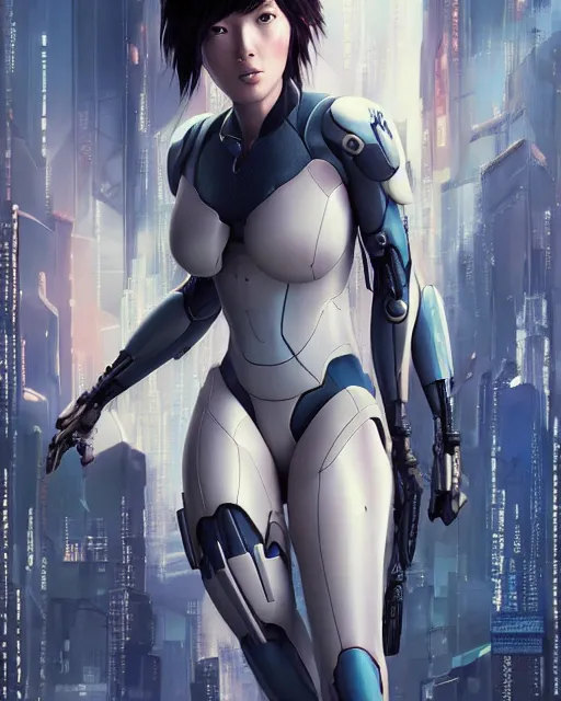 Image similar to weta disney pixar movie still portrait photo of motoko kusanagi the major ghost in the shell : : as cyborg woman by pixar : : by weta, wlop, ilya kuvshinov, rossdraws, artgerm, maxim cover, octane render, anime, octane render, 3 d, volumetric lighting, anti aliasing, raytracing : :