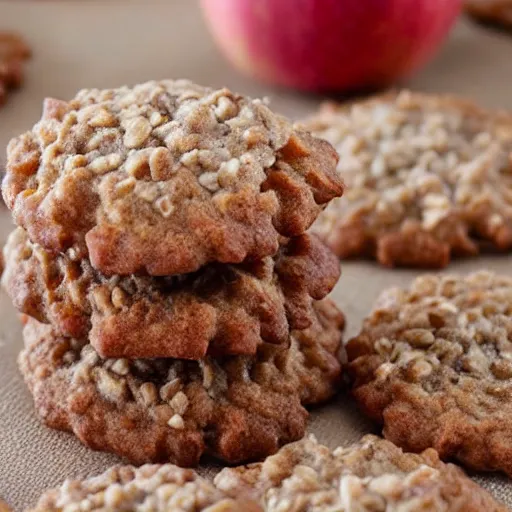 Image similar to apple made out of oatmeal cookies