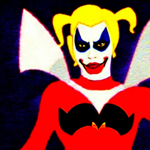 Image similar to harley quinn in the adam west batman tv show