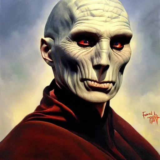Prompt: ultra realistic portrait painting of bertin osborne as lord voldemort, art by frank frazetta, 4 k, ultra realistic, highly detailed, epic lighting