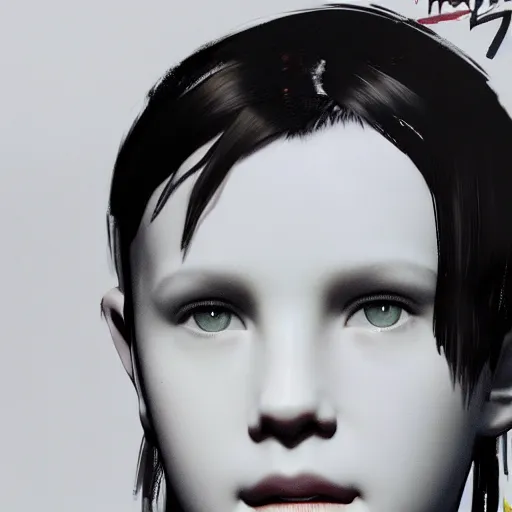 Prompt: Portrait of happy Millie Bobby Brown by Yoji Shinkawa, octane render