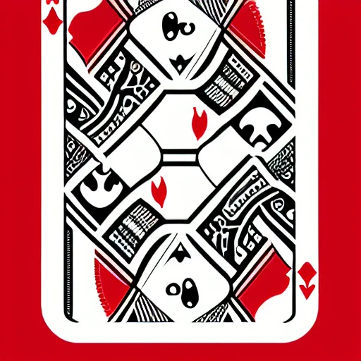 Prompt: playing card logo , digital art , vector illustration