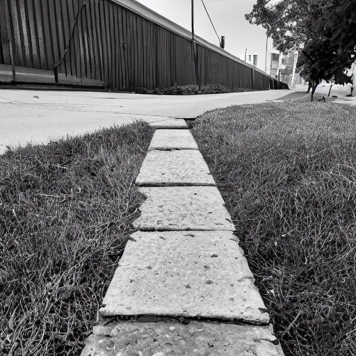 Image similar to photo of where the sidewalk ends