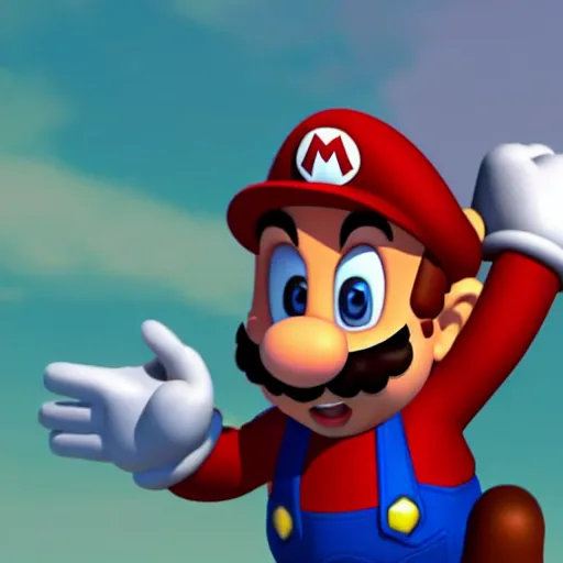 Prompt: screenshot from mario dwayne the rock johnson as mario