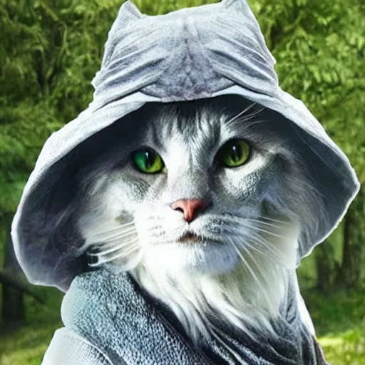 Image similar to lord of the rings gandalf as a cat