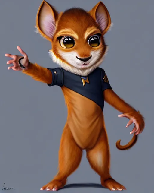 Image similar to character concept art of a cute young male anthropomorphic startrek furry | | cute - fine - face, pretty face, key visual, realistic shaded perfect face, fine details by stanley artgerm lau, wlop, rossdraws, james jean, andrei riabovitchev, marc simonetti, and sakimichan, trending on artstation