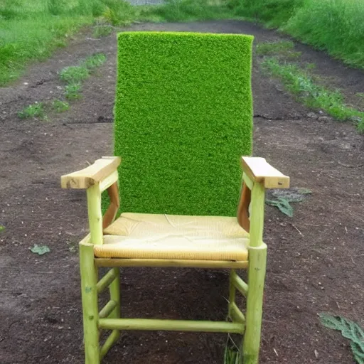 Image similar to chair made out of nettle