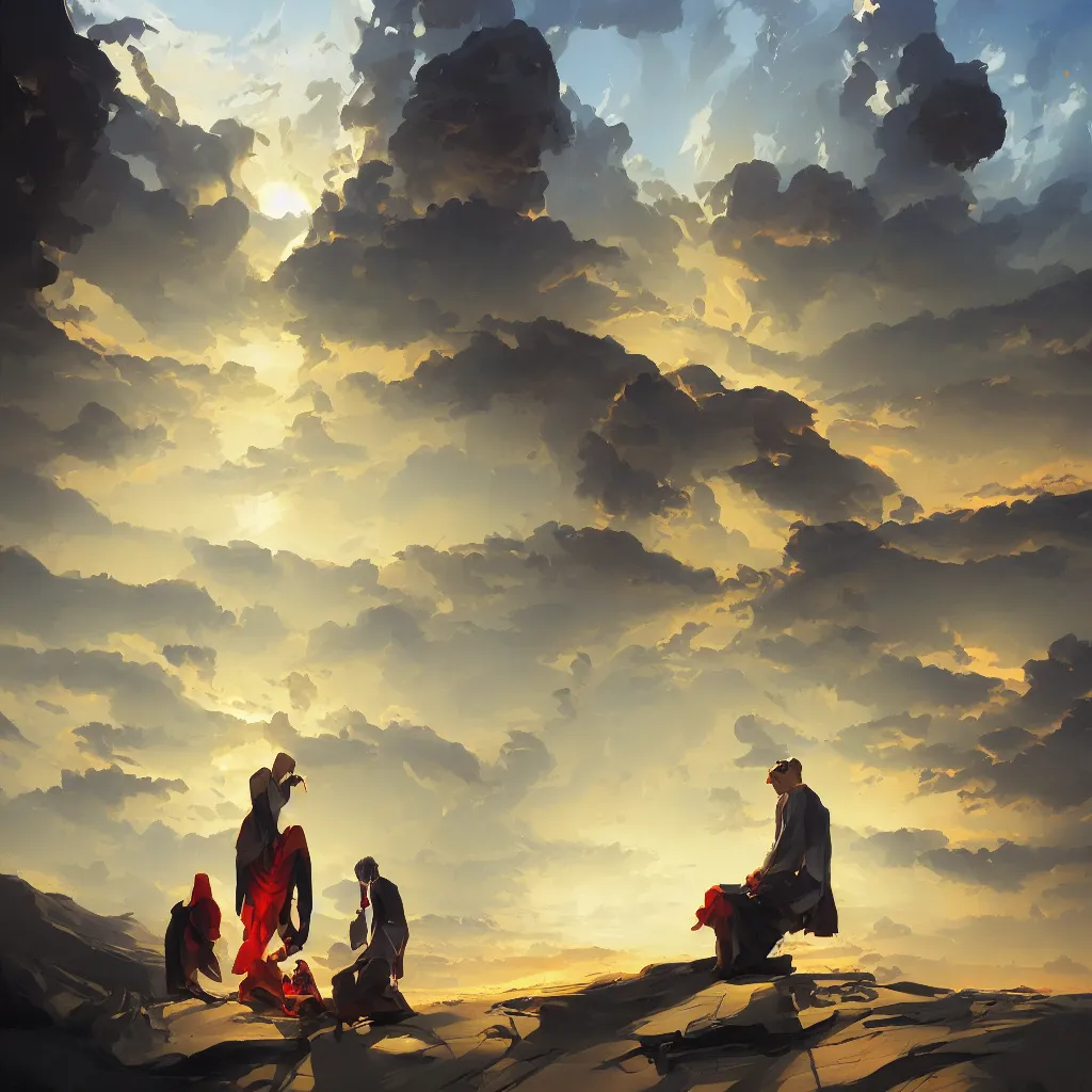 Prompt: but only as an admonition to him who fears [ his lord ], overdetailed art, by greg rutkowski, by rhads, sharp focus
