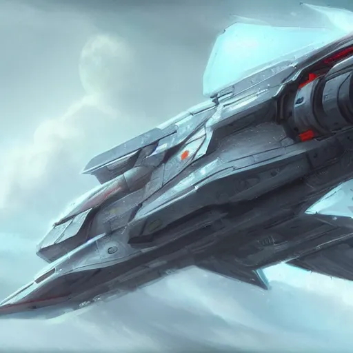 Prompt: concept art of a spaceship by anree wallin