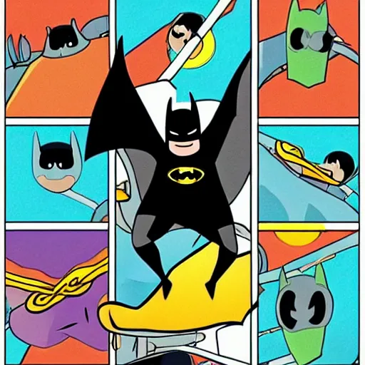 Prompt: batman in the style of adventure time