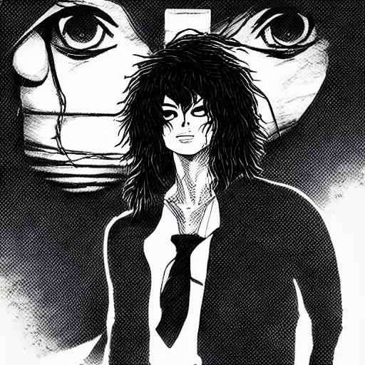 Image similar to manga panel of michael jackson in the style of kentaro miura, 8 k, 4 k, masterpiece, trending on artstation