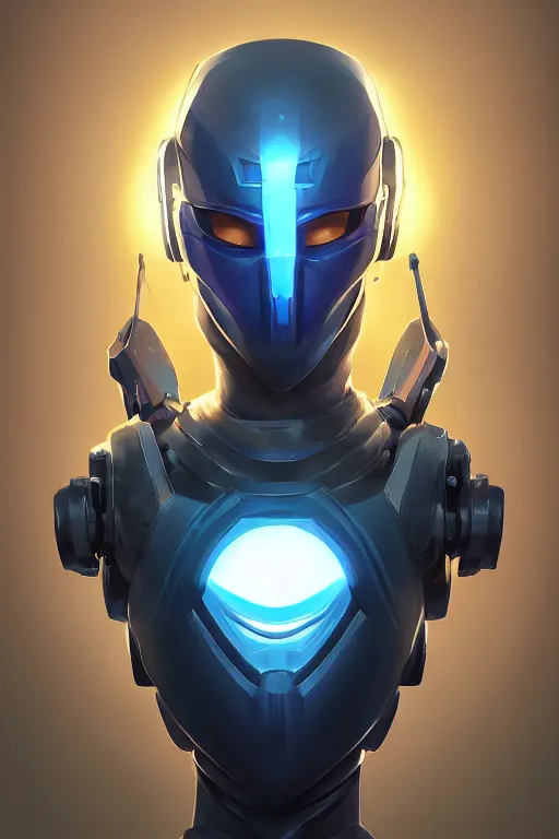 Image similar to epic mask helmet robot ninja portrait stylized as fornite style game design fanart by concept artist gervasio canda, behance hd by jesper ejsing, by rhads, makoto shinkai and lois van baarle, ilya kuvshinov, rossdraws global illumination radiating a glowing aura global illumination ray tracing hdr render in unreal engine 5