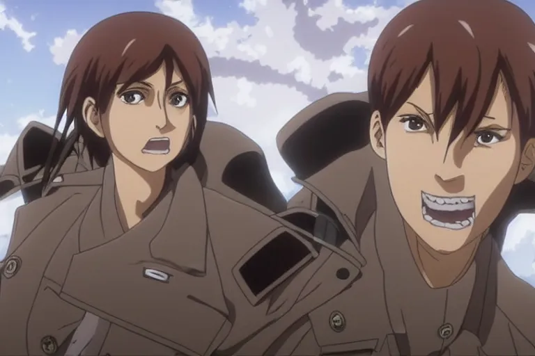 Prompt: A still of Julia Roberts in Attack On Titan Anime Series, Julia Roberts 8k Resolution.