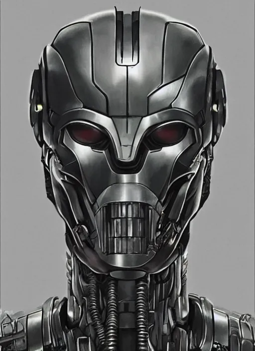 Image similar to portrait of willem dafoe as tinman, cyborg, borg, android, strogg, face of a man, robocop, cable, victor stone, ultron, terminator, machine, flesh, quake, doom demon, wolfenstein, monster, symmetry, symmetrical, concept art by ruan jia and greg rutkowski