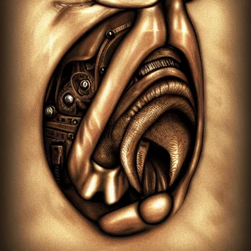 Image similar to a steampunk tongue