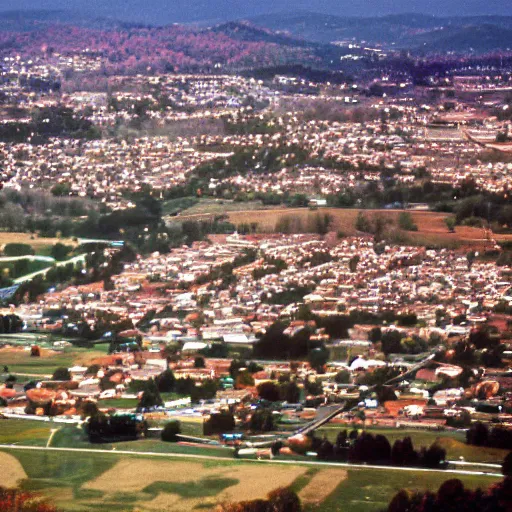 Prompt: photograph of charlottesville virginia in the early 9 0 s