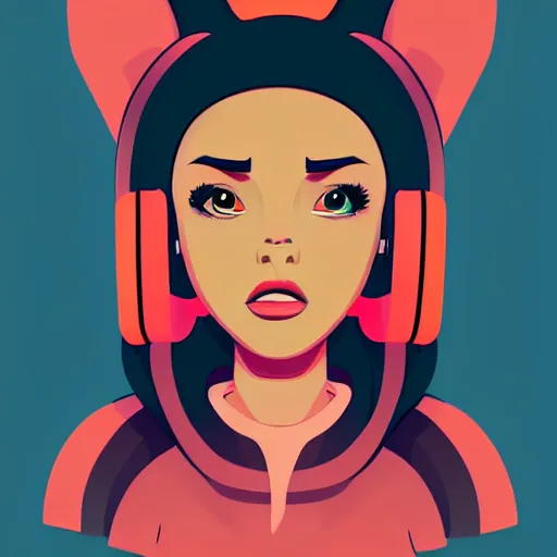 Image similar to 2 d character design, female rapper, vector art, digital art, portrait, 4 k, 8 k, sharp focus, smooth, illustration, concept art, music artist