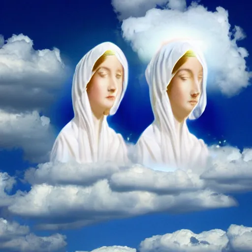 Image similar to clouds shaped like virgin mary