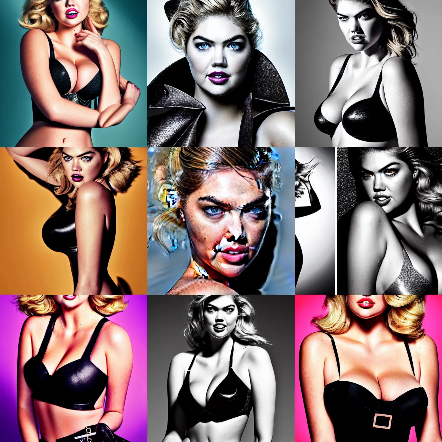 Prompt: a professional photograph of kate upton at catwoman in the style of petter hegre, sharp details, studio lighting