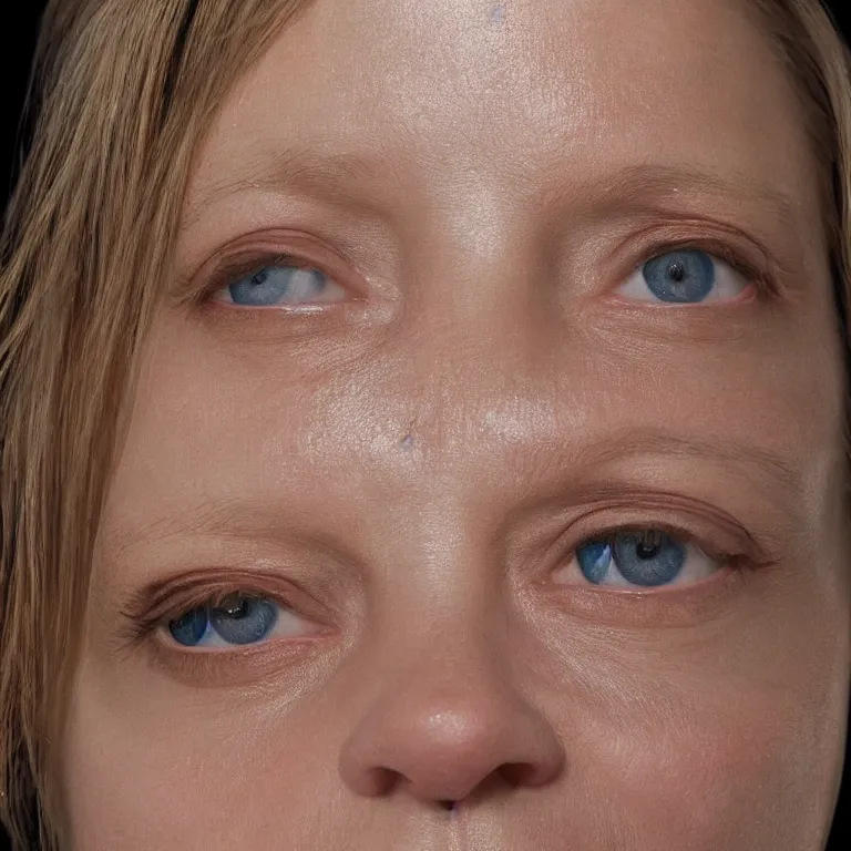 Image similar to beautiful close - up studio photograph of colorful postmodern portrait sculpture of jodie foster disappointed, beautiful symmetrical face accurate face detailed face realistic proportions, made of spray - painted beeswax on a pedestal by ron mueck and matthew barney and greg rutkowski, hyperrealism intense cinematic lighting shocking detail 8 k