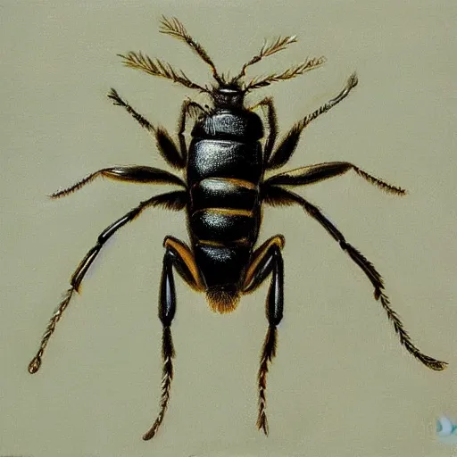 Image similar to a painting of insects by jean - pierre arboleda.