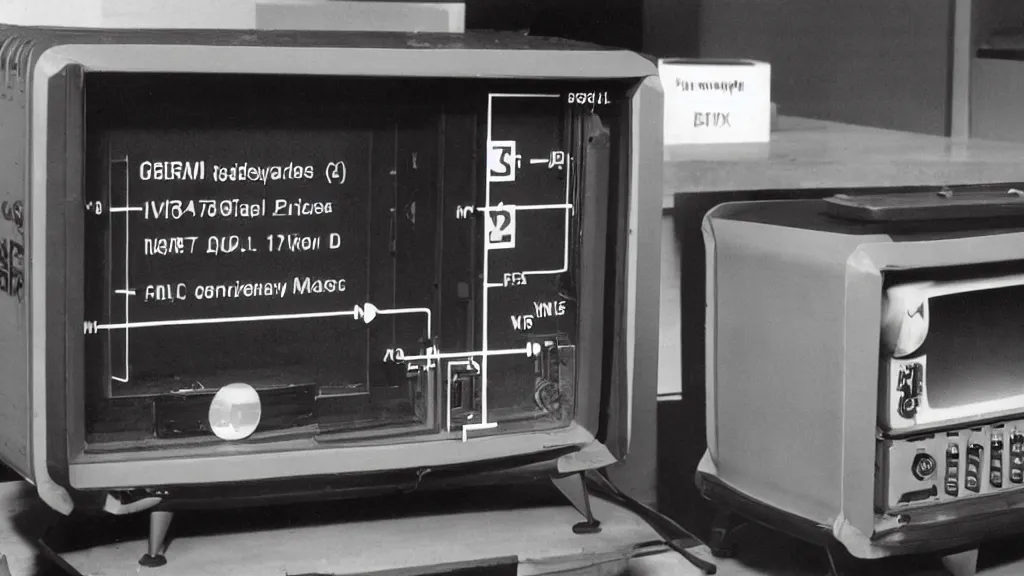 Prompt: global thermonuclear war cathode ray tube display showing inbound missiles