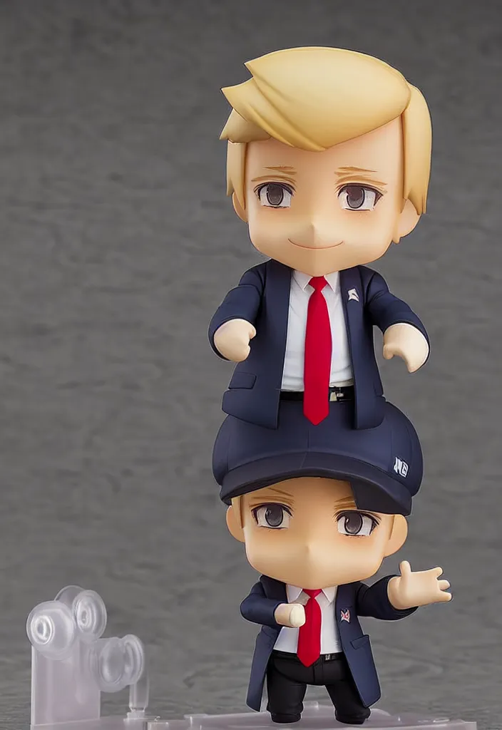 Image similar to An Anime Nendoroid of Donald Trump, Product Photo