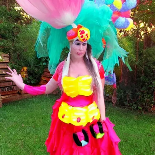 Image similar to fancy dress made with candy