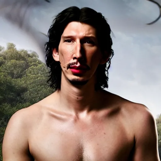 Image similar to adam driver as tarzan