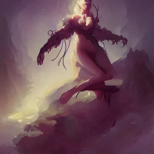 Prompt: dark fantasy full body portrait, by peter mohrbacher, james jean, wlop, greg rutkowski, detailed - face!!!, rule of thirds, dynamic pose, action pose, beautiful landscape